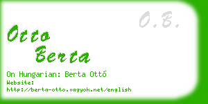 otto berta business card